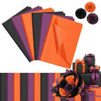 500 Sheets Orange Black Tissue Paper 15x20 Inch for Halloween Gift Bags by Qilery