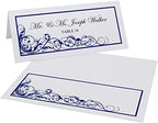 Scribble Vintage Swirl Place Cards, Navy, Set of 60, Pre-cut and Scored - Image 2
