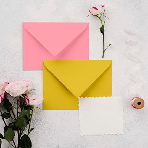 Darling Souvenir A2 Size 100 x Reply Cards Envelopes Euro V-Flap 80lbs (4 3/8 x 5 3/4) Greeting Cards Envelope Small - Packs & Colours Available - Image 5