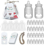 30Pcs Popping Bottle Openers Baby Shower Party Favors for Guests, Cute Bottle Opener Souvenirs with Organza Bags and Thank You Tags Burlap Twines for Wedding Birthday Party Favors (Sliver) by Unknown