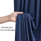 10x10ft Navy Blue Backdrop Curtains with Lights Photo Drapes Wrinkle Free Fabric Backdrop Curtain for Wedding Birthday Party Baby Shower Bridal Shower Home Party Background Decorations - Image 4