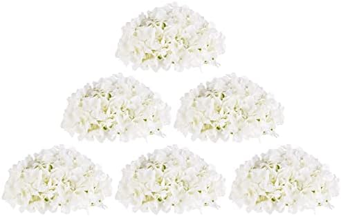 BLOSMON Faux Hydrangea Flowers Ball Centerpieces for Wedding, 6 Pcs, White - Image 7