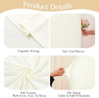 Ivory Arch Backdrop Cover Set of 2 Cream Arch Cover 7.2 and 6ft Wedding Arch Cover Stretchy Backdrop - Image 4