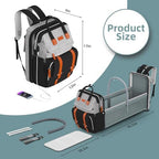 ISMGN Diaper Bag Backpack with Changing Station, Baby Diaper Bag，GreyBlack - Image 6