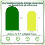 2PCS Arch Backdrop Covers Yellow & Green (7.2ft+6ft), 2 Sided Spandex Fitted Arch Stand Cover Background for Wedding Baby Shower Birthday Bridal Shower Party Decorations(Only Covers) - Image 5