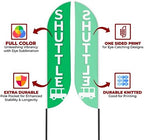 Shuttle Sign Feather Flag Pole Kit for Outdoor by Mavis Printing | 15 FEET Long Polyester Outdoor Banner Flag for Easy Hang | HD Print Swooper Flag Pole Mount to Celebrate Shuttle | Made in USA - Image 4