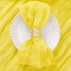 DeZerlor Lemon Yellow Washable Cheesecloth Napkins Set of 50 for Party - Image 2