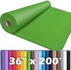 PerkHomy 36" x 2,400" (200') Medium Green Kraft Paper Roll for Craft Bulletin Board Paper Art Table Covering Crafting Gift Wrapping Bouquet Packing Parcel 80GSM 55LB (Medium Green, 36" x 200') by PerkHomy