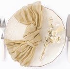DeZerlor Champagne Washable Cheesecloth Napkins Set of 100 for Party - Image 4