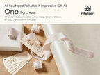 Vitalizart Silk Satin Ribbon 1" x 15 Yard Wooden Spool Champagne Nude & White Wrapping Paper Set 30" Pearly-Lustre with Satin Ribbon and Gift Tags - Image 7
