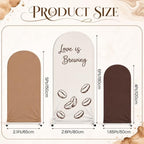 Tingjoo 3 Pcs Love is Brewing Arch Backdrop Cover, 4/5/6ft - Image 4