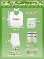 All-in-One Baby Shower Games for Guests, DIY Bib Decorating Kit, 24 Sets - Image 5