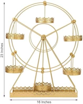 Efavormart 2 Sets of Large Metallic Gold Bird Cage Wedding Centerpiece Table Party Decor All Occasions - 9",13" Tall - Image 3