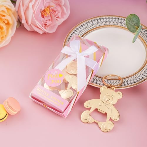 package of 24 Bear shower bottle openers, Baby shower bottle openers, baby shower gifts, gifts for guests（pink） - Image 7