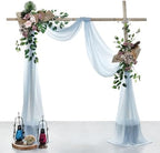 Pack of 1 Wedding Arch Drape Panel Fabric 30" x 100ft - Baby Blue - Image 2