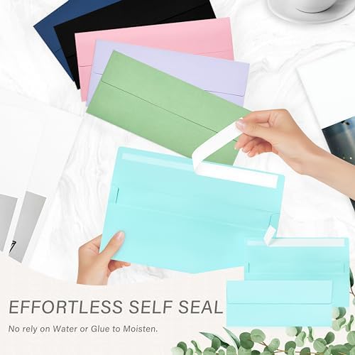 200 Pack #10 Light Blue Envelopes Letter Size Self Seal Business Envelopes - Image 5