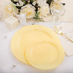 FLOWERCAT 60PCS Yellow Plates - Heavy Duty Yellow Plastic Plates Disposable 10.25inch & 7.5inch for Birthday Party/Wedding/Spring - Serve for 30 guests - Image 3