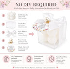 20 Set Fully Assembled Small Bubble Candles Elegant Baby Shower Favors Bulk Set with Decorative Ribbons Thank You Cards for Baby Shower Guest Gifts (20, Flowers) - Image 3