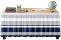 Sanwarm Table Skirt, 29" x 108", for Rectangular & Round Desk Striped by SanwarmHomeDecor
