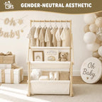Wooden Baby Shower Crate Closet, Large Personalized Baby Gifts Basket - Image 4