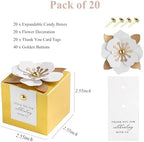 FEIYI 20 PCS Favor Boxes, Gold Candy Boxes 2.55x2.55x2.55 - Image 2