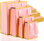 PerKoop 40 Pack Thank You Gift Bags with Handles 4 Sizes Kraft Gift Bags Recyclable Dessert Shopping Sacks for Mother's Day Wedding Graduation Bridesmaid Baby Shower Birthday Housewarming(Pink) by PerKoop