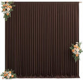 10x10ft Brown Backdrop Curtain for Wedding Parties Wrinkle Free Fabric Brown Drapes Backdrop Decoration for Baby Shower Birthday Photography Decoration 2 Panels, 5ft x 10ft by Gogoparti