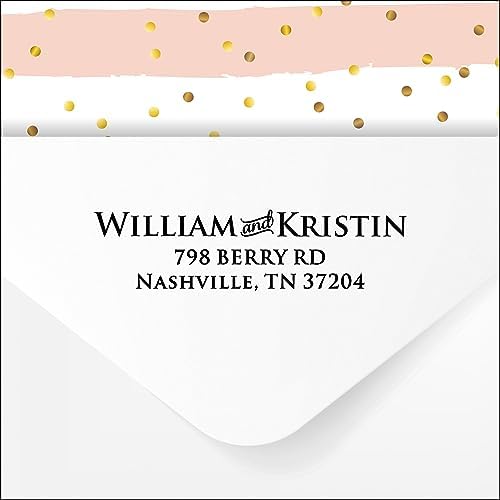 Return Address Stamp - Self Inking Custom Address Stamp, Pre-Inked Personalized Rubber Stamper for Wedding, Office Mail, Envelopes, Shipping Labels - Image 3