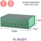 5 Pcs Green Gift Box for Presents 10.8x7.5x3.5 Inches Magnetic Gift Boxes with Lid Luxury Gift Box for Rectangle Collapsible for Bridesmaid, Wedding,Birthday Gift Packging - Image 4