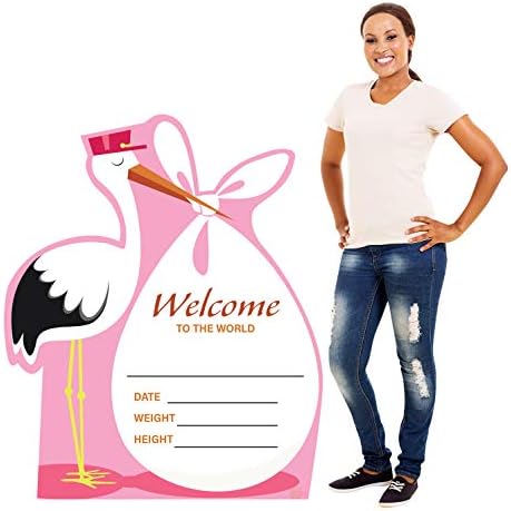 Cardboard People It's a Girl Stork Life Size Cardboard Cutout Standup - Image 3