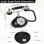 Audio Guest Book Wedding Phone, Record Customized Audio Message with Guest Book Retro Phone Audio GuestBook for Wedding Birthday Party Confession (Battery is Included) - Image 6