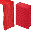 12 Pack 35 x 120 Inch Red Table Runner Cheesecloth by Heneger