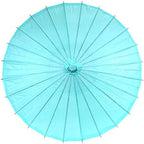 Koyal Wholesale 32-Inch Paper Parasol, 4-Pack Umbrella for Wedding, Bridesmaids, Party Favors, Summer Sun Shade (4, Diamond Blue) - Image 5