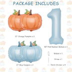 Kriyokiaa Blue Little Pumpkin 1st Boy Decorations - Image 3
