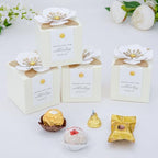 FEIYI 20 PCS Favor Boxes, Sparkle Ivory Candy Boxes 2.55x2.55x2.55 - Image 4