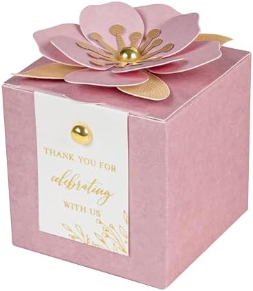 FEIYI 20 PCS Favor Boxes, Dusty Rose, 2.55x2.55x2.55 by FEIYI