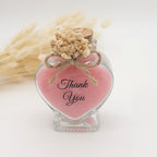 Wedding Favor Guest Bulk, Set of Heart Glass Candle Party with Custom Sticker and Dried Flowers Bridal Party, Baby Shower Gifts (Pink, Set of 50) - Image 5