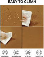 Fokitut 2 Pack Waterproof Rectangle Tablecloth, 90x132 Inch,Stain Resistant and Wrinkle Polyester Table Cloth, Fabric Table Cover for Kitchen Dining, Wedding, Party, Holiday Dinner-Gold - Image 2