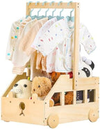 Rolling Baby Shower Wooden Crate Gift Basket with Wheels Nursery by CultivateAHappyLife