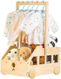 Rolling Baby Shower Wooden Crate Gift Basket with Wheels Nursery by CultivateAHappyLife