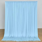20 x 10ft Wrinkle Free Dusty Blue Backdrop Curtains for Parties Weddings, Thick Silky Polyester Fabric Backdrop Drapes, 4 Panels 5X 10 ft Photo Background Cloth for Birthday Gender Reveal Photography - Image 2