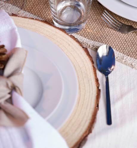 Set of 8 XL (12-14") Wood Slices for Centerpieces! Wood Slice Holiday Plate Chargers, Wedding Table Decor Centerpieces. Set of 8 XL (12-14") - Image 2
