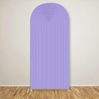 HUAYI Violet Purple Ripples Pattern Arch Backdrop Cover for Birthday Party Wedding Baby Shower Decorations Chiara Backdrops Arched Wall Frame Stands Covers Props GP-450 3ft * 6.5ft - Image 2