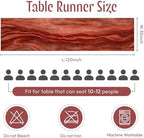 Sioloc Terracotta Table Cloth Cheesecloth Table Runner 10ft Rustic for Tea Wedding Party Baby Bridal Centerpiece Fall Decor for Home Halloween Thanksgiving - Image 3