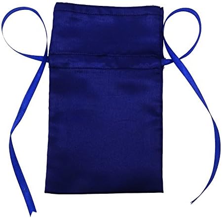 Darling Souvenir 50 Satin Drawstring Gift Pouch Small Wedding Party Favors Bag - 8" x 10" inches Baby Shower Thank You Pouches- Blue - Image 2