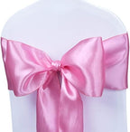 Babenest 50pcs Satin Chair Sashes Ties for Party Wedding, Pink by Babenest