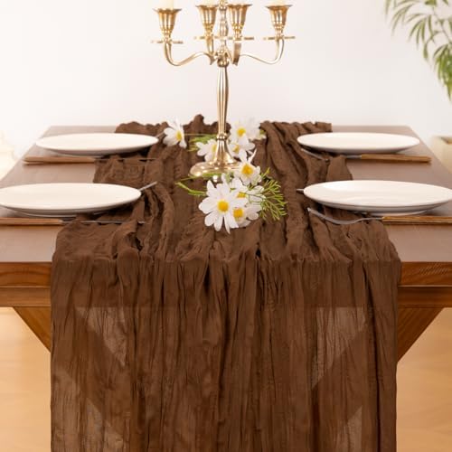 10 Pack Cheesecloth Table Runner Fall Boho Gauze Wedding Party Home Decor - Image 5