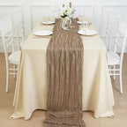 12 Pack Nude Cheesecloth Table Runner 120 Inch Boho Wedding Decor - Image 4