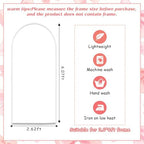 Pink Bows Arch Backdrop Cover Kit 6FT, Stretchy White Photography Background Stand Cover with 44 Satin Bows for Bridal Baby Shower Birthday Party 3D Bowknot Princess Photo Booth Decor - Image 6
