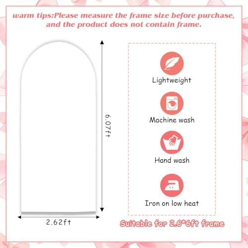 Pink Bows Arch Backdrop Cover Kit 6FT, Stretchy White Photography Background Stand Cover with 44 Satin Bows for Bridal Baby Shower Birthday Party 3D Bowknot Princess Photo Booth Decor - Image 6